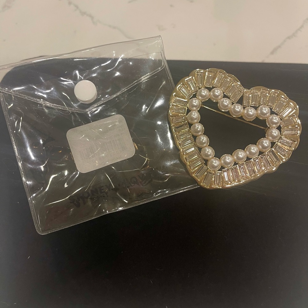 Stoney Clover Lane Heart Brooch NWT